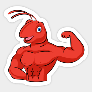 Bodybuilder Ant Man Sticker